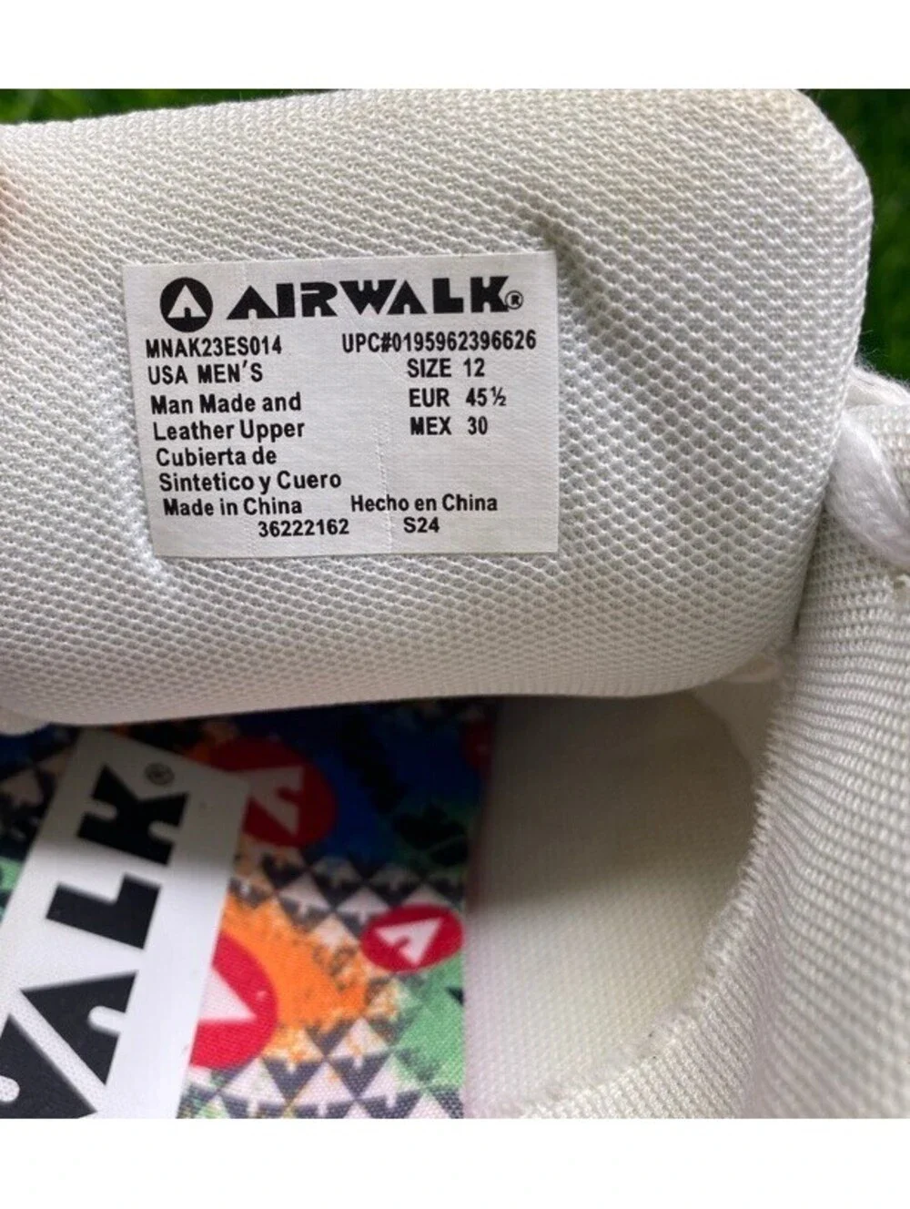 AIRWALK Shoes Mens 12 Huntington Sneakers White Faux Leather Casual MNAK23ES014